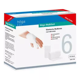 HÖGA-MUBILAST Fikseringsbandasje 6 cmx4 m uten cellofan, 20 stk
