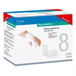 HÖGA-MUBILAST Fikseringsbandasje 8 cmx4 m uten cellofan, 20 stk