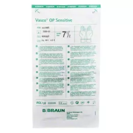 VASCO OP Sensitive Gloves steril pulverfri størrelse 7,5, 2 stk