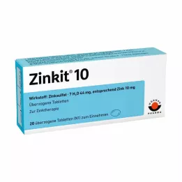 ZINKIT 10 belagte tabletter, 20 stk