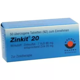 ZINKIT 20 Overskytende tabletter, 50 stk