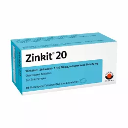 ZINKIT 20 belagte tabletter, 50 stk