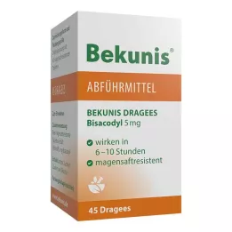 BEKUNIS Bisacodyl Dragees 5 mg gastro-resistente tabletter, 45 stk