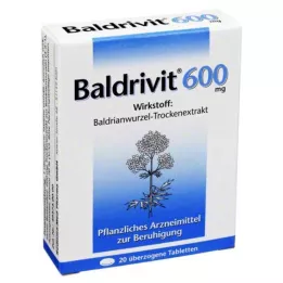 BALDRIVIT 600 mg drasjerte tabletter, 20 stk