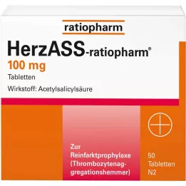 Herzass- ratiopharm 100 mg tabletter, 50 stk