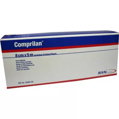 COMPRILAN elastisk bandasje 8 cmx5 m, 10 stk COMPRILAN elastisk bandasje 8 cmx5 m, 10 stk