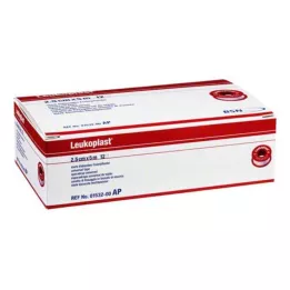 LEUKOPLAST 2,5 cmx5 m, 12 stk