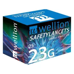 WELLION Safetylance 23 g sikkerhetsklokke., 25 stk