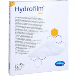 HYDROFILM pluss Transparent Association 9x10 cm, 5 stk