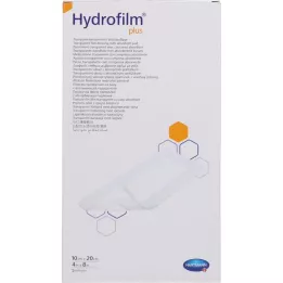 HYDROFILM Pluss Transparent Bandasje 10x20 cm, 5 stk