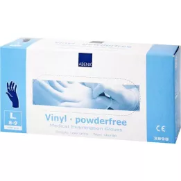 VINYL Hansker pudderfri store blå, 100 stk