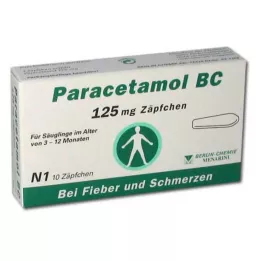 PARACETAMOL BC 125 mg stikkpiller, 10 stk