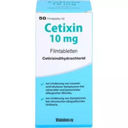 CETIXIN 10 mg filmbelagte tabletter, 50 stk