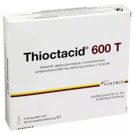 THIOCTACID 600 T injeksjonsvæske, 5X24 ml