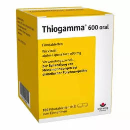THIOGAMMA 600 orale filmdrasjerte tabletter, 100 stk