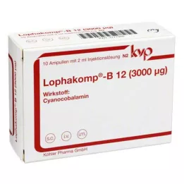 LOPHAKOMP B12 3000 μg injeksjonsløsning, 10X2 ml