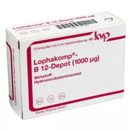 LOPHAKOMP B 12 Depot 1000 μg injeksjonsløsning, 10X2 ml