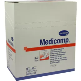 Medicomp Comprimers 10x10 cm Steril, 25x2 stk