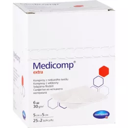 Medicomp Extra Compresses 5x5 cm Steril, 25x2 stk