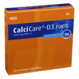 CALCICARE D3 forte brusetabletter, 100 stk