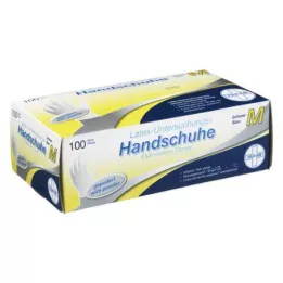 HANDSCHUHE Engangs latekspulver M, 100 stk
