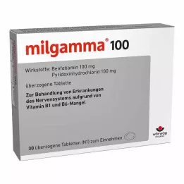 MILGAMMA 100 mg drasjerte tabletter, 30 stk