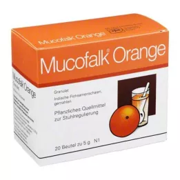 MUCOFALK Orange Gran for tilberedning av en suspensjon til oral bruk, 20 stk