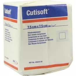 CUTISOFT VLIES komprimerer 7,5x7,5 cm unsteril, 100 stk