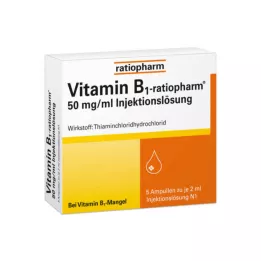 VITAMIN B1-RATIOPHARM 50 mg/ml inj.Lsg.-ampuller, 5X2 ml