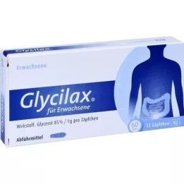 GLYCILAX stikkpiller for voksne, 12 stk
