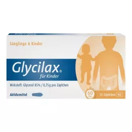 GLYCILAX Stikkpiller for barn, 12 stk