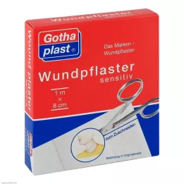GOTHAPLAST Sårpleiesensitiv 8 cmx1 m kutt, 1 stk