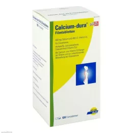 CALCIUM DURA Vit D3 filmdrasjerte tabletter, 120 stk