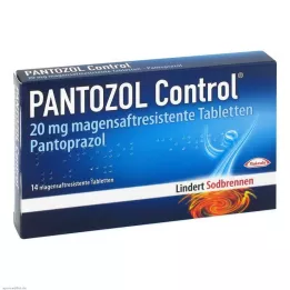 PANTOZOL Kontroll 20 mg gastroresistente tabletter, 14 stk
