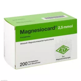 MAGNESIOCARD 2,5 mmol filmdrasjerte tabletter, 200 stk