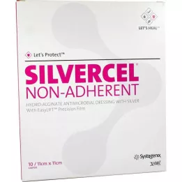 SILVERCEL Ikke adherent komprimering 11x11 cm, 10 stk