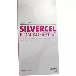 SILVERCEL non Adherent kompresser 10x20 cm, 5 stk