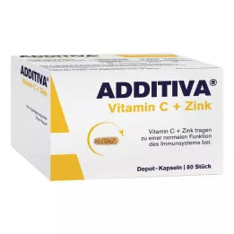 ADDITIVA Vitamin C+Sink Depot Kapsler, Kampanjepakke, 80 stk