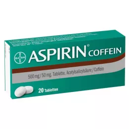 ASPIRIN Koffeintabletter, 20 stk