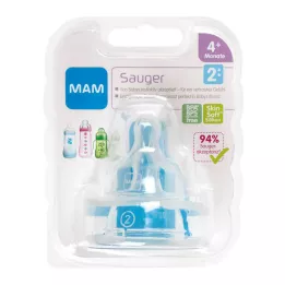 Mam sucker 2 - for baby flasker, 2 stk