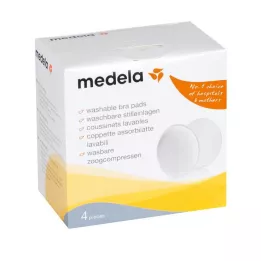 MEDELA Ammeinnlegg kan vaskes, 4 stk