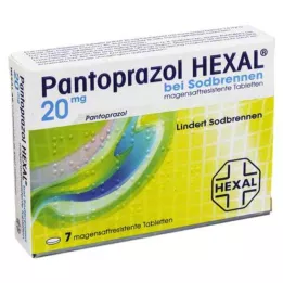 PANTOPRAZOL HEXAL b. Halsbrann gastro-resistente tabletter, 7 stk
