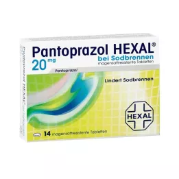 PANTOPRAZOL HEXAL b. Halsbrann gastro-resistente tabletter, 14 stk