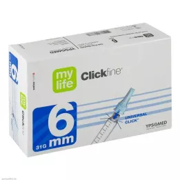 MYLIFE Clickfine pennåler 6 mm 31 G, 100 stk