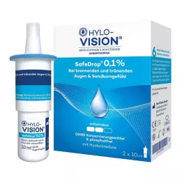HYLO-VISION SafeDrop 0,1 % øyedråper, 2X10 ml