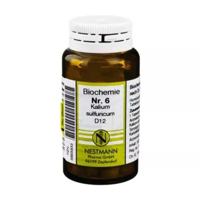 BIOCHEMIE 6 kaliumsulfuricum D 12 tabletter, 100 stk BIOCHEMIE 6 kaliumsulfuricum D 12 tabletter, 100 stk