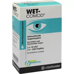 Våte comod øyedråper, 2x10 ml