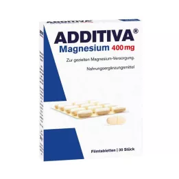 ADDITIVA Magnesium 400 mg filmdrasjerte tabletter, 30 stk