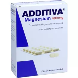 ADDITIVA Magnesium 400 mg filmbelagte tabletter, 60 stk