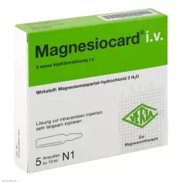 MAGNESIOCARD i.v. Injeksjonsløsning, 5X10 ml